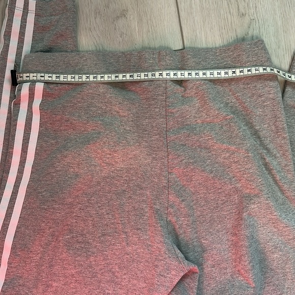 Adidas Gray and White Leggings with Iconic Stripes - Picture 5 of 5